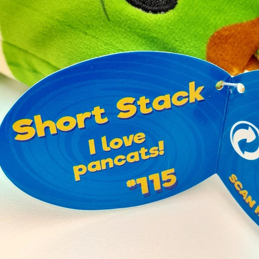 Cats vs Pickles Short Stack 115 Green Pickle Pancake Plush Bean Bag Toy NWT